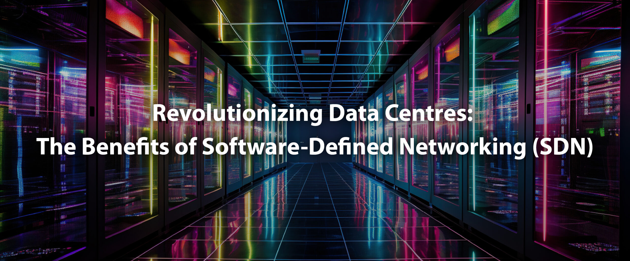 Cover image for the article "Revolutionizing Data Centres: The Benefits of Software-Defined Networking (SDN)"